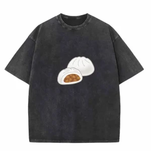 Women's Retro Crew Neck Short Sleeve T-Shirt - Baozi